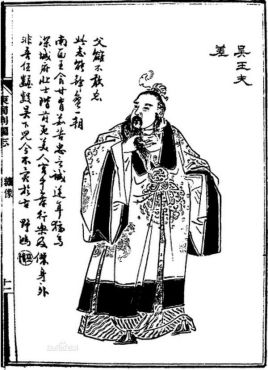 吴王夫差：春秋时期吴国末代君主，吴国被灭后自刎